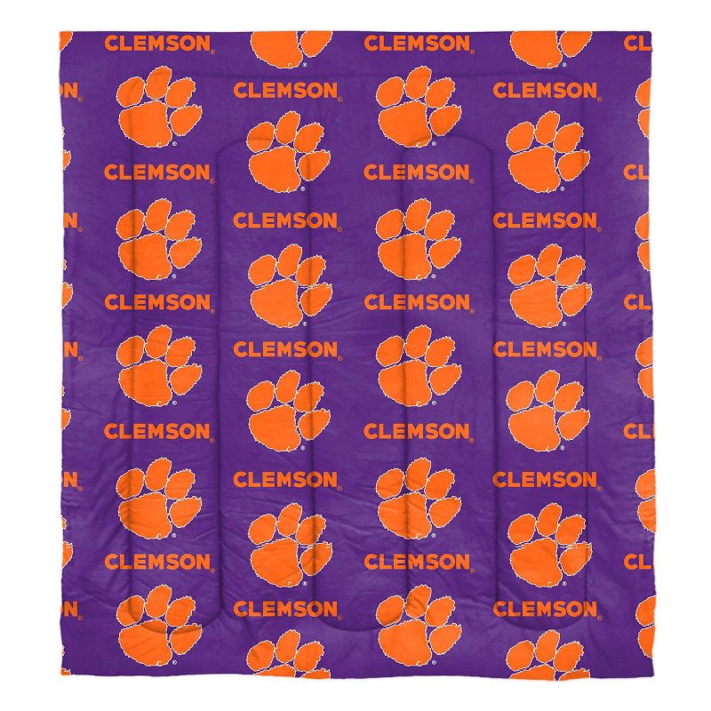 NCAA Clemson Tigers Rotary Bed Set, 2 of 4