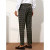 Lars Amadeus Men's Straight Fit Formal Plaid Patterned Suit Pants - image 3 of 4