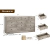 12 Drawer Dressers & Chests of Drawers, Wood Storage Drawer Dresser with Power Outlet - 2 of 4