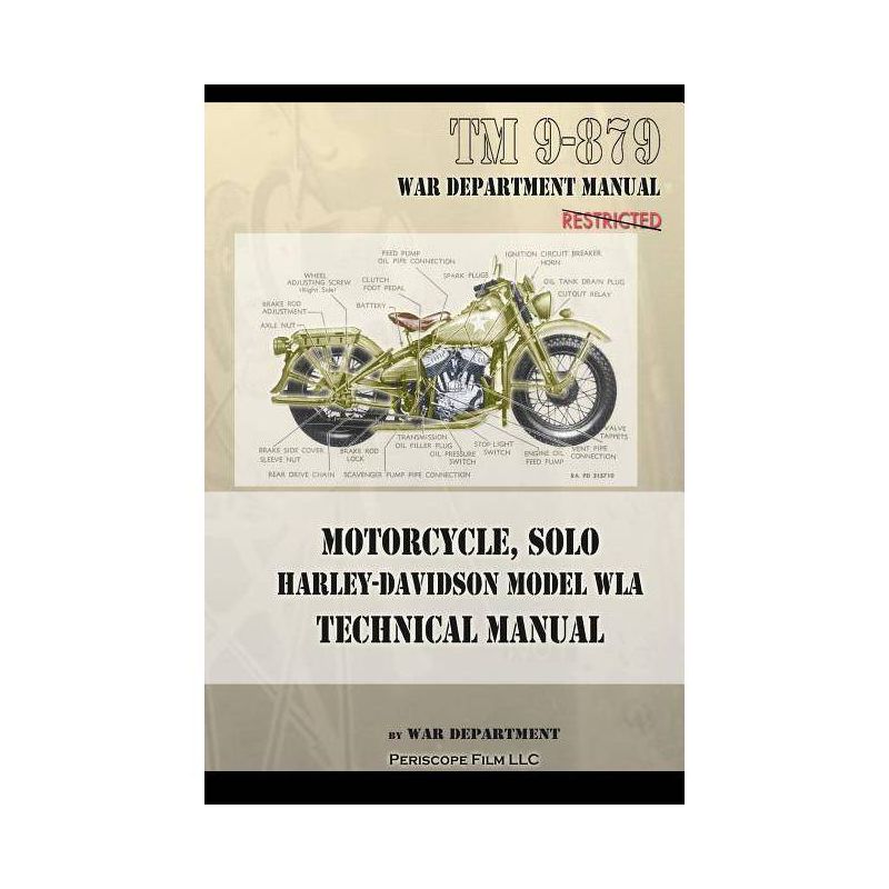 Motorcycle, Solo Harley-Davidson Model WLA Technical Manual - by  War Department (Paperback), 1 of 2