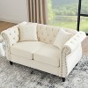 TiramisuBest Convertible 3 in 1 Sleeper Sofa and Sectional Sofa with 4 Storage Space for Living Room,Corduroy Couch With 4 pillows,Corduroy - 3 of 4