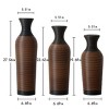 Infurnic Decorative Vases Set of 3 Classic and Neat Vases Vases, High Independent Flower Stand for Living Room, Entryway, Black, 22.8"*8.26"*29.72" - 3 of 4
