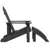 vidaXL Outdoor Patio Adirondack Chair with Detachable Footstool, Weather-Resistant HDPE and Steel Construction, Easy to Maintain, Anthracite - 4 of 4