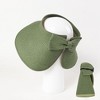 Anna-Kaci Women's Wide Brim Visor Hat with Bow Detail Adjustable Velcro Closure for Beach or Outdoor Protection - 4 of 4
