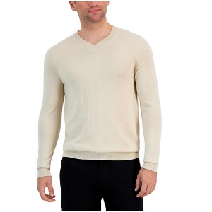 Alfani Mens V Neck Merino Pullover Sweater - 1 of 1