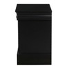 Royal Hampton Traditional 2 Drawers wood Nightstand By Louis Philippe III, Black - 4 of 4