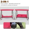 CAVINAS 3-Seat Patio Porch Swing,Minimalist Hammock Swing Bench with Adjustable Canopy,Outdoor Swing for Garden&Backyard,600LBS Capacity - 2 of 4