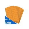 JAM Paper Address Labels 1 1/3" x 4" Neon Orange 14 Labels/Sheet 9 Sheets/Pack (359329611) - 2 of 4