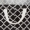 Design Imports Set of 2 Rectangle L 10.5 x 17.5 x 10 Pe Coated Cotton Poly Laundry Bins Lattice Black - 3 of 4