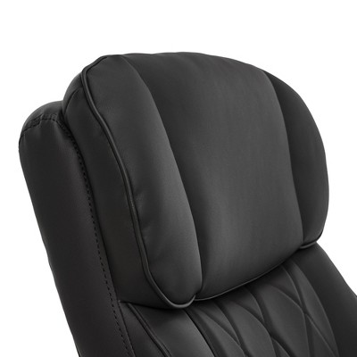 Sutherland Executive Black Bonded Leather Swivel Chair with Chrome Base