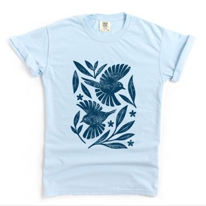 Simply Sage Market Birds and Leaves Garment Dyed Tee - 1 of 4