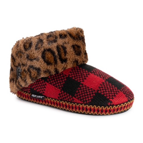 Muk luks discount plaid bootie slipper