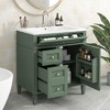 Vynxaria 30'' Bathroom Vanity with Top Sink, Modern Bathroom Storage Cabinet with 2 Drawers and a Tip-out Drawer, Single Sink Bathroom Vanity - 3 of 4