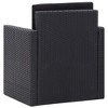 vidaXL Patio Armchair Black PE rattan, Steel, Polyester Medium - 4 of 4