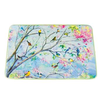 Collections Etc Colorful Birds on Branch Cushioned Math Mat 20X30