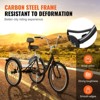 VEVOR Adult Tricycles Bike, 20 Inch Three-Wheeled Bicycles, 3 Wheel Bikes Trikes, Carbon Steel Cruiser Bike with Basket & Adjustable Seat - 4 of 4