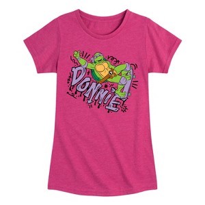 Girls' - Teenage Mutant Ninja Turtles - Donnie Fitted Short Sleeve Graphic T-Shirt - 1 of 4