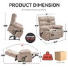 Dual Motor Infinite Position Large Power Lift Recliner Chair with Heat, 8-Point Massage, and Medium-Firm Heavy-Duty Design - 2 of 4