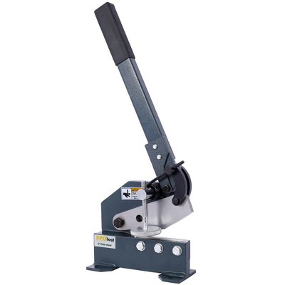 5-Inch Sheet Metal Plate Shear, Sheet Metal Cutter Tool, High Precision Manual Hand Plate Shear, Solid Construction Mounting Type Metal Shear Gray