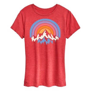 Women's - Instant Message - Sunset Mountains Short Sleeve Graphic T-Shirt - 1 of 4