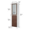 Teamson Home Tyler Two Tone Modern Wooden Linen Tower Cabinet Walnut/White - Elegant Home Fashions - 4 of 4