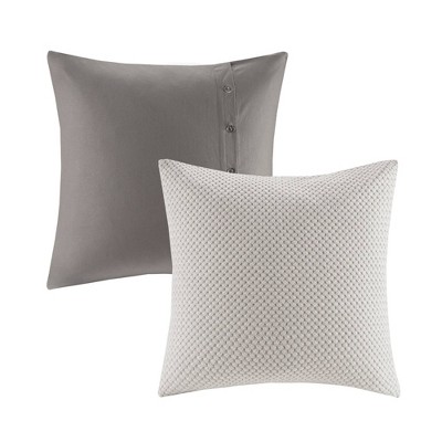 Gray Queen Cotton Jacquard 8-Piece Bedspread Set