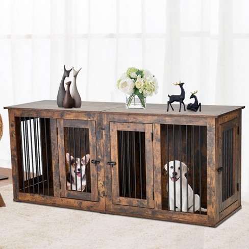 Large dog crate outlet for two dogs