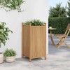 vidaXL Planter Natural Bamboo Bamboo 15.7x15.7x31.5 in Decorative Inlays - 3 of 4