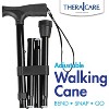 Drive Medical Gel Hand Grip Folding Cane Blue Crackle - 3 of 4
