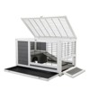 FURNIinspire Pet Crates and Houses Luxury 2 Storey Pet House Box Wooden Cage Comfy Cabin for Small Animals, Grey, 35.43"*20.87"*21.26" - 2 of 4
