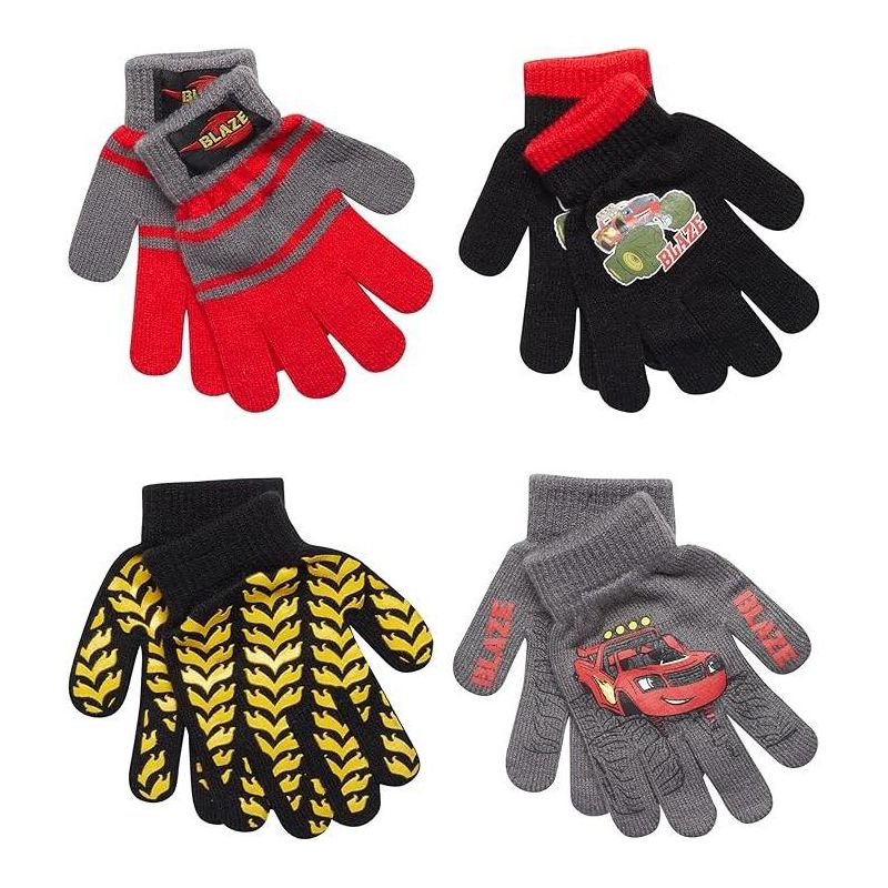 Paw Patrol Boys 4 Pair Gloves or Mittens Cold Weather Set, Little Boys Age 2-7, 1 of 7