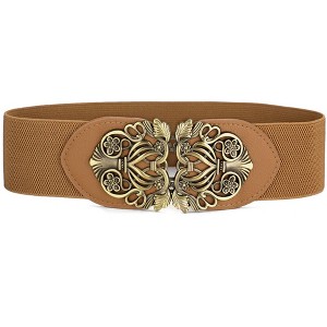 INSPIRE CHIC Knot Woven Metal Interlocking Buckle Elastic Waist Cinch Belt - 1 of 4
