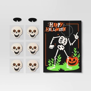 9pc Pin the Skeleton Halloween Party Game Kit - Hyde and EEK! Boutique™ - 1 of 3
