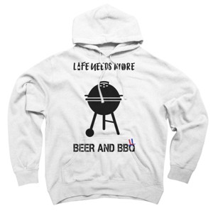 Adult Design By Humans July 4th Life Needs More BBQ By TeeShirtMadness Pullover Hoodie - 1 of 2