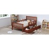 Vynxaria Twin Size Wood Platform Bed with Guardrails and Two Storage Drawers in White - 2 of 4