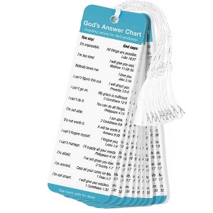 Dicksons God's Answer Chart Bible Verses 2 x 6 Cardstock Tassel Bookmark Pack of 12 - 1 of 2