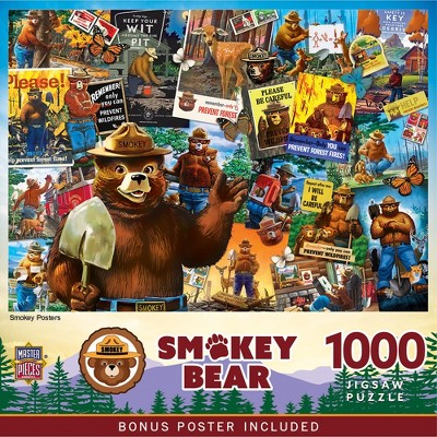 MasterPieces 1000 Piece Jigsaw Puzzle for Adults - Smokey Bear Posters - Large Pieces Puzzle