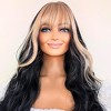 Jessie's Wig 26 Inch Long Wavy Bangs Wig Synthetic Hair Blonde Color Highlights 1 Pc/Pack - 4 of 4