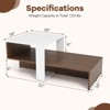 Costway 2-Tier Geometric Coffee Table Center Table with Storage Shelves Home Modern - 3 of 4