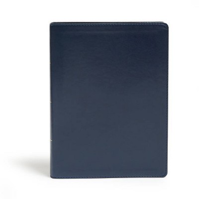 KJV Study Bible, Full-Color, Navy Leathertouch, Indexed - by  Holman Bible Publishers (Leather Bound)