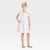 Girls' Flutter Sleeve Embroidered Woven Dress - Cat & Jack™ - 3 of 3