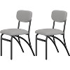 Modern Upholstered Kitchen Dining Room Chairs , Dining Chairs with Arched Metal Legs for Kitchen Living Room - 2 of 4