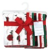 Hudson Baby Unisex Baby Cotton Flannel Burp Cloths, Christmas Scene, One Size - 2 of 4