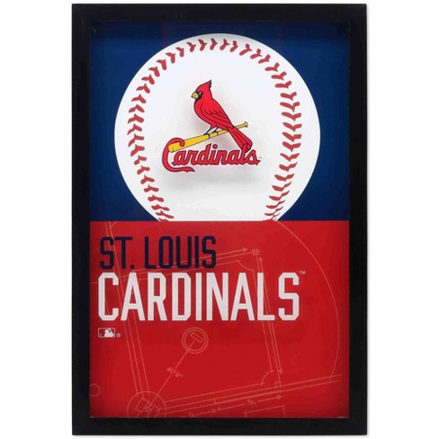 Mlb St. Louis Cardinals Baseball Logo Glass Framed Panel : Target