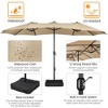 Yaheetech 15ft Twin Patio Parasol Outdoor Umbrella Market with Crank - 4 of 4