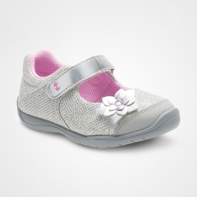 stride rite silver mary janes