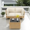 Buenhomino Patio Furniture Set – Outdoor Sectional Wicker Sofa with Cushions, All-Weather PE Rattan Conversation Set for Garden, Balcony & Poolside - 2 of 4