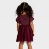 Toddler Girls' Short Sleeve Sparkle Ribbed Tulle Dress - Cat & Jack™ - 2 of 3