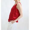 Women's V Neck Lace Trim Red Camisole - SKIES ARE BLUE - 2 of 4