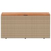 vidaXL Patio Storage Box Beige 43.3"x19.7"x21.3" Poly Rattan Acacia Wood - 4 of 4